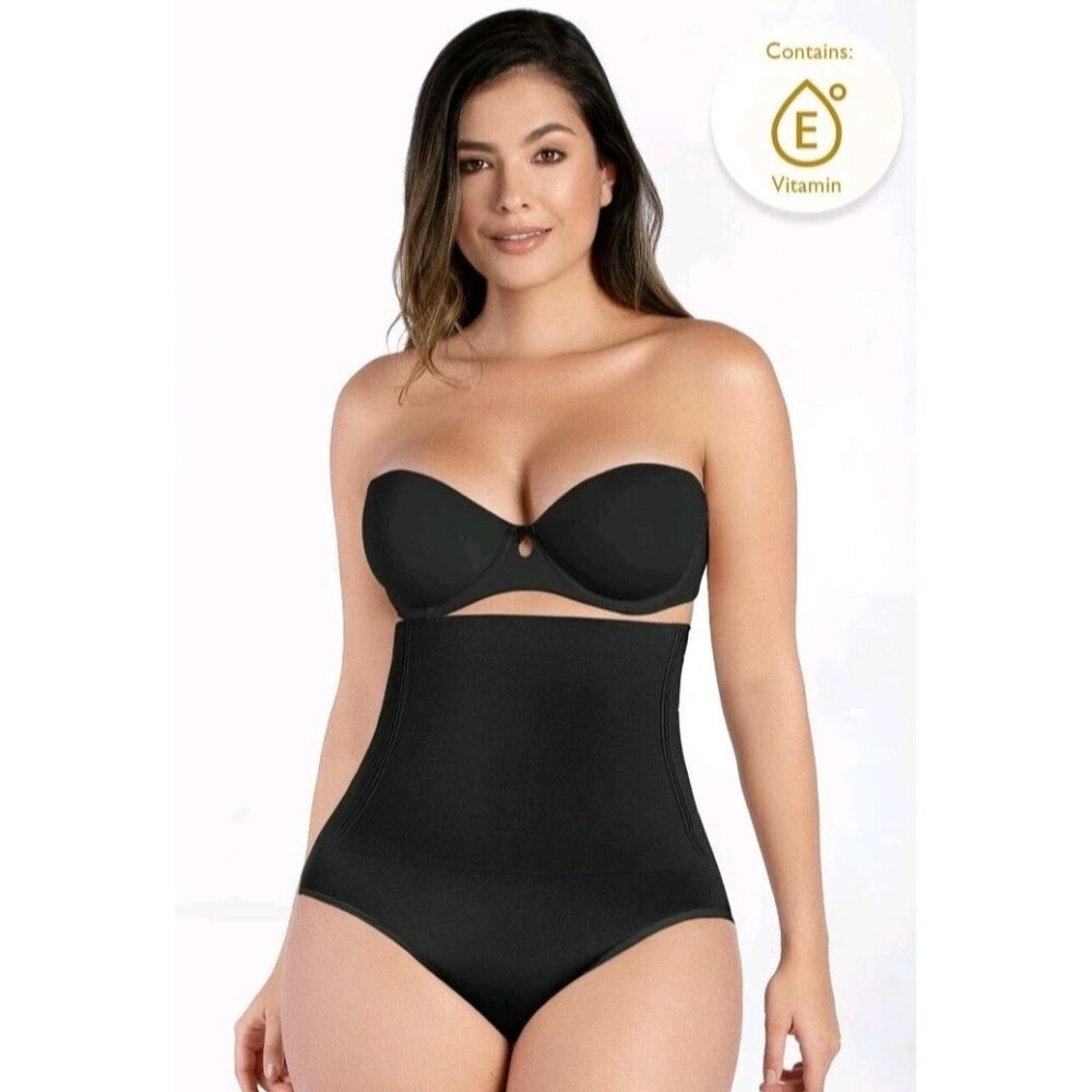 Curveez Signature Control High Waist‎ Brief Black XL CUR3739